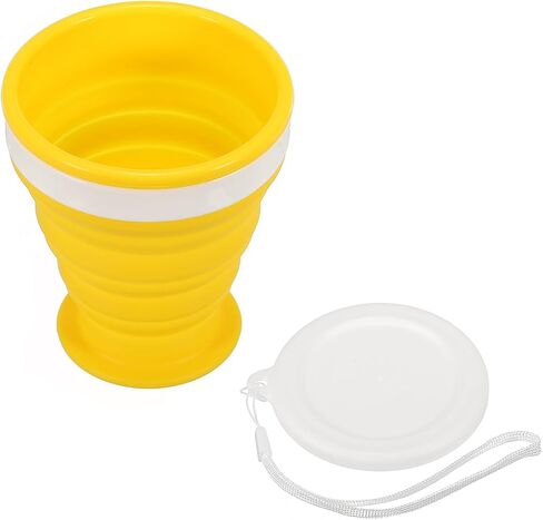 PATIKIL Collapsible Cup, 350mL Travel Folding Cup Silicone Portable Drinking Cup for Camping Hiking Outdoors, Gray in Kuwait