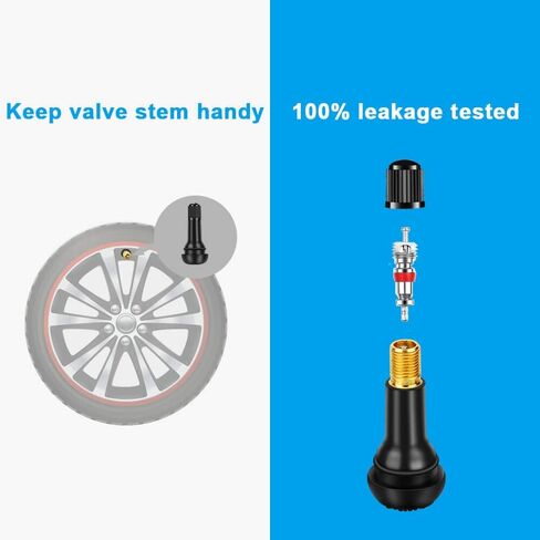 Riseuvo 5pcs PVR70 Valve Stems Bent 90 Degree Angled Snap-in Rubber Base for Motorcycle, ATV in Saudi Arabia