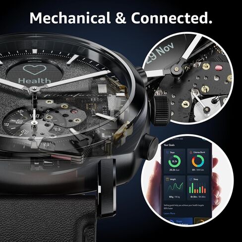 pininfarina Senso Sport Hybrid Smartwatch - Analogue Watch with FKM Strap, Digital Display, & Fitness Tracker for Steps, Calories, & Sleep - Compass & GPS Tracking - Moonlight Silver in Saudi Arabia
