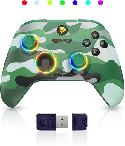 EasySMX X15 PC Controller - Enhanced Wireless Bluetooth Controller with Hall Joysticks/Hall Triggers/RGB Lighting - No Stick Drift, No Dead Zone - Work for Windows PC, Android, Steam and Switch in Kuwait