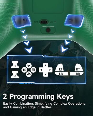 EasySMX X15 PC Controller - Enhanced Wireless Bluetooth Controller with Hall Joysticks/Hall Triggers/RGB Lighting - No Stick Drift, No Dead Zone - Work for Windows PC, Android, Steam and Switch in Kuwait