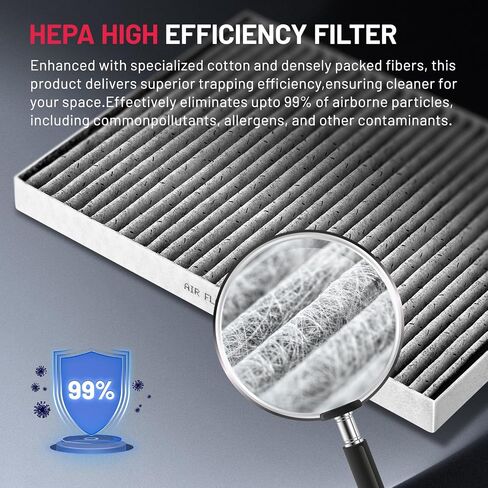 BDFHYK CF12160 Cabin Air Filter w/Activated Carbon Replacement for Tucson, Veloster N, Kona, Venue, Veloster, Kona N, Sportage, Soul, Seltos, Soul EV in Saudi Arabia