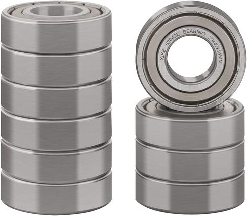 XiKe 10 Pcs 6202ZZ Double Metal Seal Bearings 15x35x11mm, Pre-Lubricated and Stable Performance and Cost Effective, Deep Groove Ball Bearings. in Kuwait