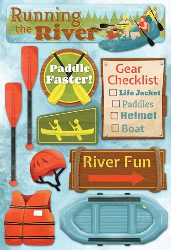 Karen Foster Design Acid and Lignin Free Scrapbooking Sticker Sheet, Boating in Saudi Arabia