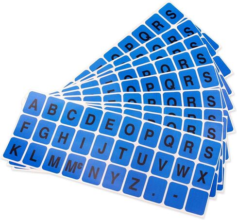 ChromaLabel 1 x 3/4 inch Alphabet Stickers, 5 Assorted Colors, 10 Sheets/Variety Pack in Kuwait