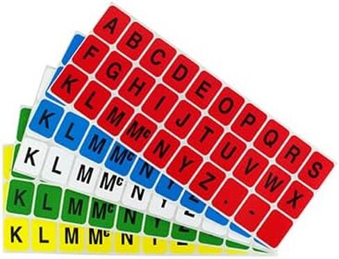 ChromaLabel 1 x 3/4 inch Alphabet Stickers, 5 Assorted Colors, 10 Sheets/Variety Pack in Kuwait