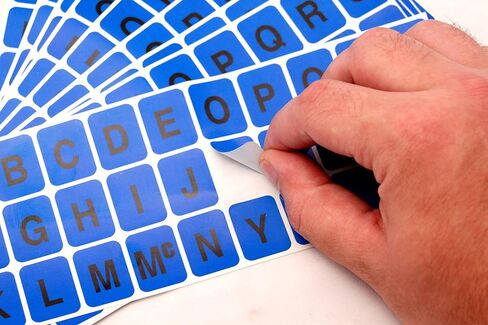 ChromaLabel 1 x 3/4 inch Alphabet Stickers, 5 Assorted Colors, 10 Sheets/Variety Pack in Kuwait