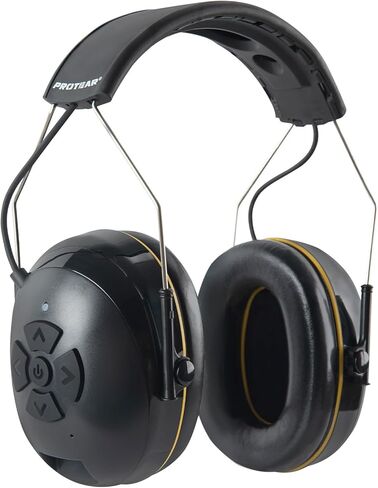 فطائر أذن الراديو الرقمية ، حماية الأذن حماية الأذن مع ميكروفونات الازدهار ، الطاقة بواسطة بطارية AAA ، سماعة رأس Radio Bluetooth AM FM لقص العشب في الهواء الطلق (الأزرق) in Kuwait