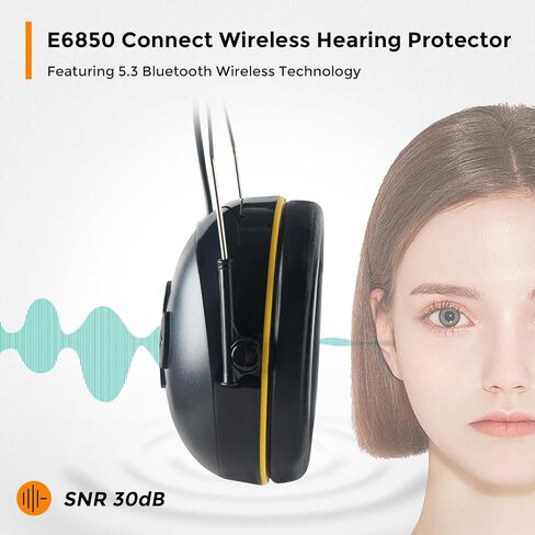 فطائر أذن الراديو الرقمية ، حماية الأذن حماية الأذن مع ميكروفونات الازدهار ، الطاقة بواسطة بطارية AAA ، سماعة رأس Radio Bluetooth AM FM لقص العشب في الهواء الطلق (الأزرق) in Kuwait