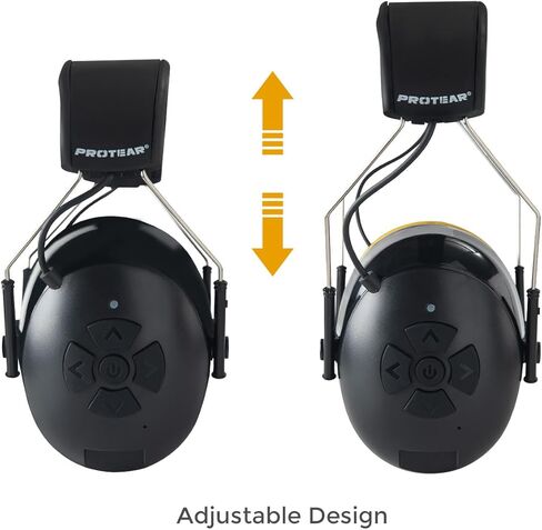 فطائر أذن الراديو الرقمية ، حماية الأذن حماية الأذن مع ميكروفونات الازدهار ، الطاقة بواسطة بطارية AAA ، سماعة رأس Radio Bluetooth AM FM لقص العشب في الهواء الطلق (الأزرق) in Kuwait