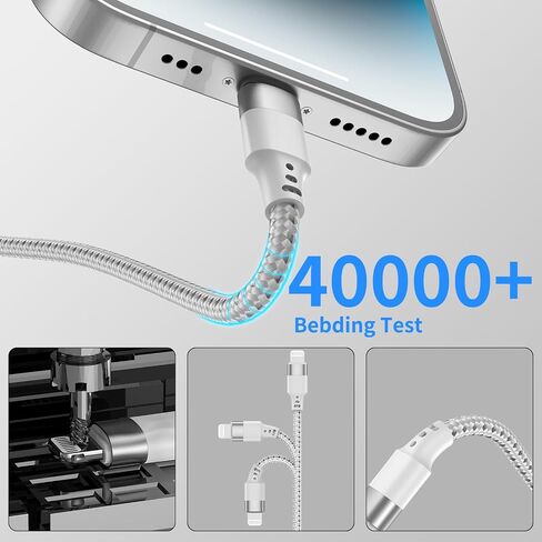 6 بوصة قصيرة USB C إلى كبل البرق 3pack ، 0.5 قدم USB C iPhone Charger Cord NYLON من النوع القصيرة C إلى Cable Lightning Charging for iPhone 14 13 12 11 Pro Max Mini XR XS SE in Kuwait