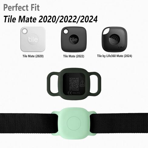Geiomoo Silicone Case for Tile Mate (2024), Tile Mate (2022), Tile Mate (2020) Tracker, Finder Tag Protective Cover for Pet Collar (Luminous Green+Pink+Blue) in Kuwait