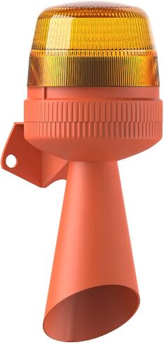 Mesan Brand SMD LED Warning Light Built with 10 Changeable Tone Electronic Siren Multifunction Steady Blinking Flasher Working Mode Alarm Siren Sounder Light Beacon (Red, 110-220VAC) in Kuwait