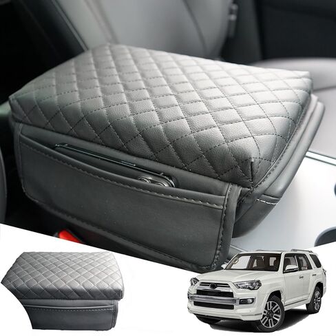 2025 New Car Center Console Cover for Toyota Tacoma 2016-2025, Black Leather Car Armrest Cover Cushion with 2 Storage Bags for Toyota Tacoma Car Accessories 2025 2024 2023 2022 2021 2020 2019 2018 in Saudi Arabia