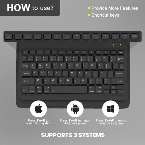Nokbabo for iPad 10th Generation مع لوحة المفاتيح ، حالة لوحة مفاتيح Folio اللاسلكية المغناطيسية مع حامل قلم رصاص ، لوحة مفاتيح لـ iPad 10th Generation 10.9 بوصة - منتصف الليل in Kuwait