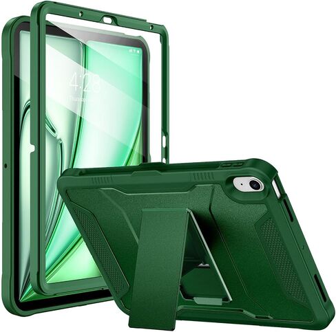 Soke Case for iPad Air 11-Inch M2, iPad Air 6th/5th/4th Generation (2024/2022/2020), with Built-in Screen Protector and Kickstand, Rugged Full Body Protective Cover for Apple Air 10.9 - Violet in Kuwait