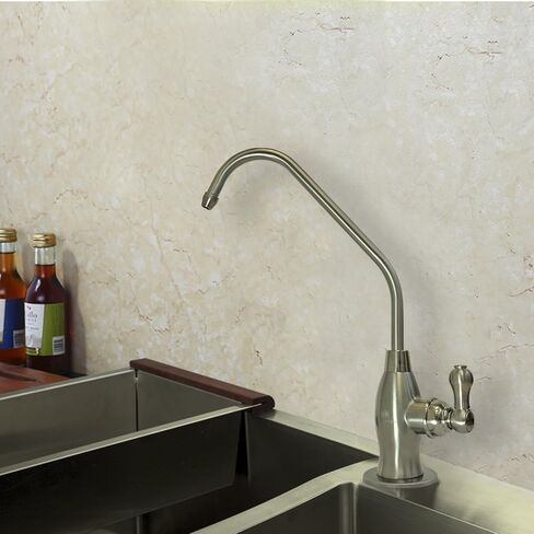 Aquaboon Drinking Water Faucet - Reverse Osmosis Water Filter Faucet - Kitchen Sink Faucets - Stainless Steel Kitchen Faucet - Non-Air Gap Water Dispenser for Sink - Beverage Faucet with Chrome Finish in Kuwait