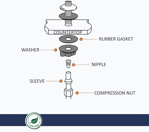 Aquaboon Drinking Water Faucet - Reverse Osmosis Water Filter Faucet - Kitchen Sink Faucets - Stainless Steel Kitchen Faucet - Non-Air Gap Water Dispenser for Sink - Beverage Faucet with Chrome Finish in Kuwait