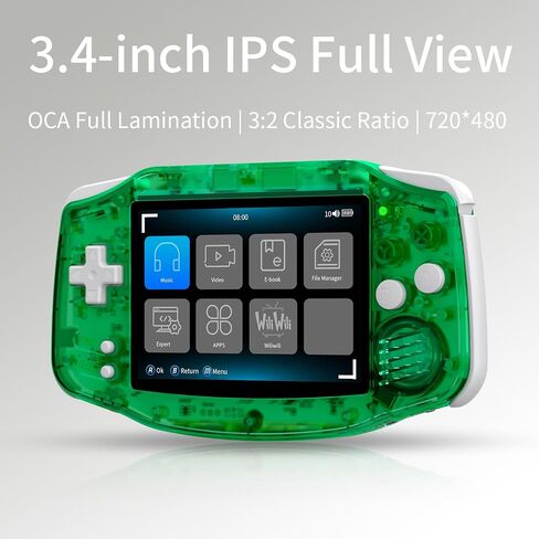 RG34XX Retro Handheld Game Console 3.4" IPS Screen 32G Linux 64-bit System RG 34XX Portable Video Gaming Console Support 5G WiFi Bluetooth,Streaming,HD TV Output,with Protecting Bag (Indigo) in Saudi Arabia