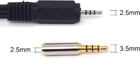 كابل AV 1.5 م/5 أقدام 2.5 مم إلى 3 RCA Aux Jack ، محول من 3.5 مم إلى 2.5 مم للهواتف الذكية ، MP3 ، الأجهزة اللوحية ، مكبرات الصوت ، المسرح المنزلي (مع خط التحويل) in Kuwait