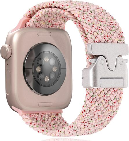 فرقة SletureDone مضفر لـ Apple Watch Ultra/2 نطاقات 49 مم 46 مم 45 مم 44 مم 42 مم من النساء/الرجال ، أحزمة مطاطية منفردة قابلة للتعديل للمظلة ، in Kuwait