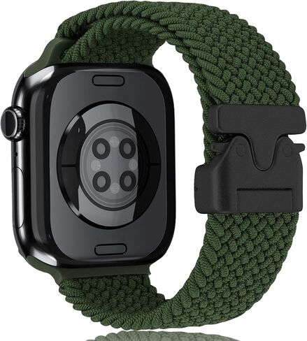 فرقة SletureDone مضفر لـ Apple Watch Ultra/2 نطاقات 49 مم 46 مم 45 مم 44 مم 42 مم من النساء/الرجال ، أحزمة مطاطية منفردة قابلة للتعديل للمظلة ، in Kuwait
