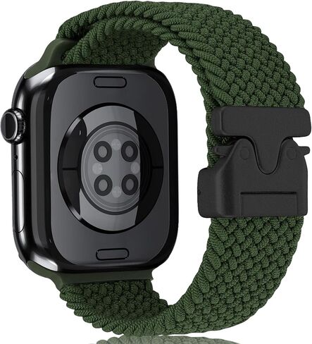 Seltureone Braided Band for Apple Watch Ultra/2 Bands 49mm 46mm 45mm 44mm 42mm Women/Men,Adjustable Parachute Buckle Solo Loop Elastic Stretchy Straps for iWatch Series 10 9 8 7 6 5 4 3 SE Ultra in Kuwait