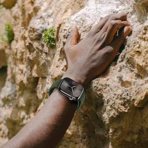 Seltureone Braided Band for Apple Watch Ultra/2 Bands 49mm 46mm 45mm 44mm 42mm Women/Men,Adjustable Parachute Buckle Solo Loop Elastic Stretchy Straps for iWatch Series 10 9 8 7 6 5 4 3 SE Ultra in Kuwait