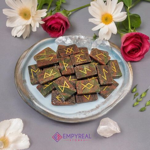 Norse Rune Stones Set, 25 Pieces with Guidebook, Elder Futhark Runes Engraved Divination Stones for Spiritual Growth and Insight (Pink Aventurine) in Saudi Arabia