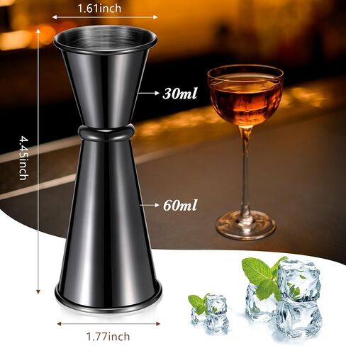 9 Pieces Jigger for Bartending Cocktail Jigger 2 oz 1 oz, 304 Stainless Steel Shot Glass Measuring Cup Shot Measure Jigger Double Japanese Jigger for Bartender Bar Supplies in Kuwait