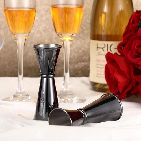 9 Pieces Jigger for Bartending Cocktail Jigger 2 oz 1 oz, 304 Stainless Steel Shot Glass Measuring Cup Shot Measure Jigger Double Japanese Jigger for Bartender Bar Supplies in Kuwait