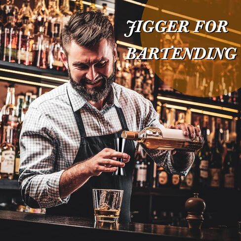 9 Pieces Jigger for Bartending Cocktail Jigger 2 oz 1 oz, 304 Stainless Steel Shot Glass Measuring Cup Shot Measure Jigger Double Japanese Jigger for Bartender Bar Supplies in Kuwait