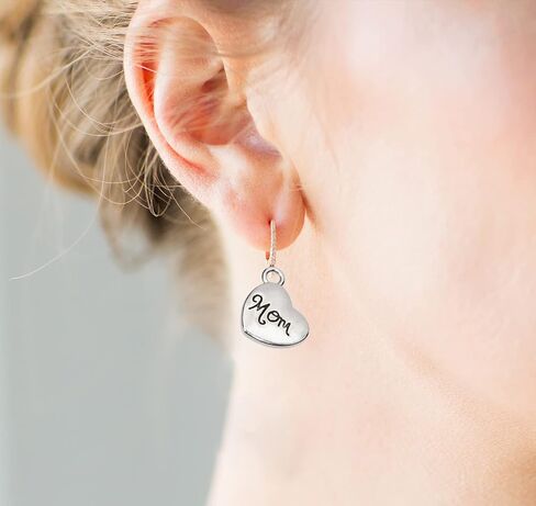 Tupalizy Love Mom Heart Charms Pendant Beads for Jewelry Making Bracelets Necklaces Earrings Bangles Keychains Accessories DIY Crafts Mother’s Day Christmas Birthday Gifts Party Decors, Silver in Saudi Arabia