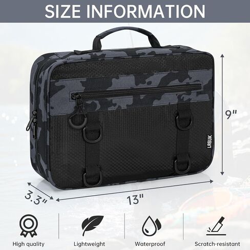 Lure Bag Utility Binder Tackle Bag - with 4 Single Pocket Sleeves and 2 Double Pocket for Lure, Line, Hooks, Sinkers,Black&Green in Kuwait