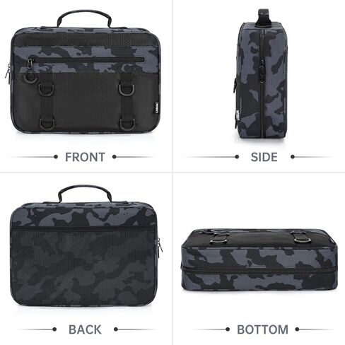 Lure Bag Utility Binder Tackle Bag - with 4 Single Pocket Sleeves and 2 Double Pocket for Lure, Line, Hooks, Sinkers,Black&Green in Kuwait