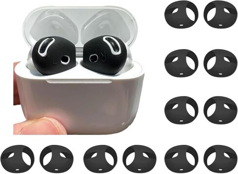 ALXCD Fit in Case Buds Cover Compatible with AirPods 4 Earbuds 4th Gen, 6 Pairs Silicone Earbuds Replacement Covers Fit in Charging Case, Compatible with AirPods 4 6 Pairs White in Kuwait