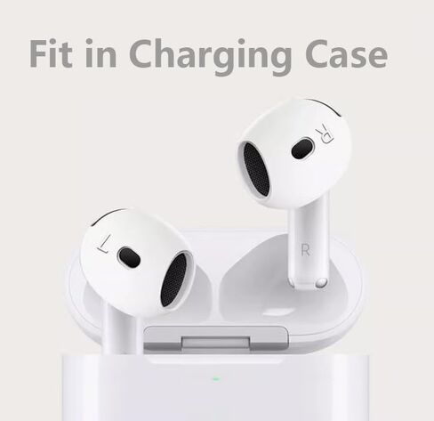 ALXCD Fit in Case Buds Cover Compatible with AirPods 4 Earbuds 4th Gen, 6 Pairs Silicone Earbuds Replacement Covers Fit in Charging Case, Compatible with AirPods 4 6 Pairs White in Kuwait