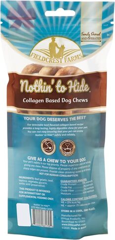 Fieldcrest Farms Nothin' to Hide Mini Holiday Candy Cane Chicken Flavor Dog Chews, Rawhide-Free, Easily Digestible, Long-Lasting, All-Natural Treats for Moderate Chewers up to 15lbs, 6-Ct in Saudi Arabia