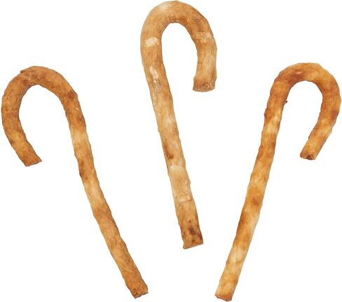 Fieldcrest Farms Nothin' to Hide Mini Holiday Candy Cane Chicken Flavor Dog Chews, Rawhide-Free, Easily Digestible, Long-Lasting, All-Natural Treats for Moderate Chewers up to 15lbs, 6-Ct in Saudi Arabia