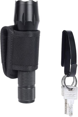 TAFTACFR Open Top Compact Light Holders Tactical Key Ring Holder Special for Police and Fire Agencies,Flashlight Holster Duty Belt Key Clip with Keyrings for Police,Law Enforcement and Workers in Kuwait