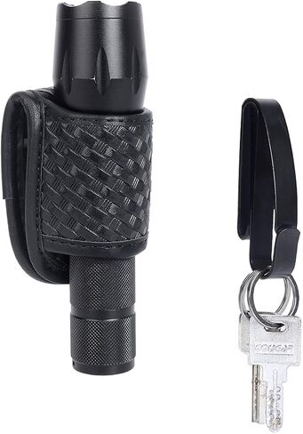 TAFTACFR Open Top Compact Light Holders Tactical Key Ring Holder Special for Police and Fire Agencies,Flashlight Holster Duty Belt Key Clip with Keyrings for Police,Law Enforcement and Workers in Kuwait