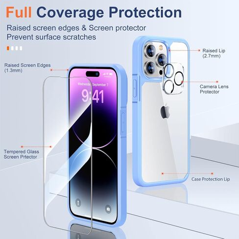 uniqueme [5 in 1 تصميم لـ iPhone 13 mini ase ، واقي حزمة شاشة 2 حزمة من الزجاج + 2 حزمة العدسة الكاميرا ، [غير صفراء] الغطاء الواقي الرفيع للغاية الصدمات - أسود - أسود in Kuwait