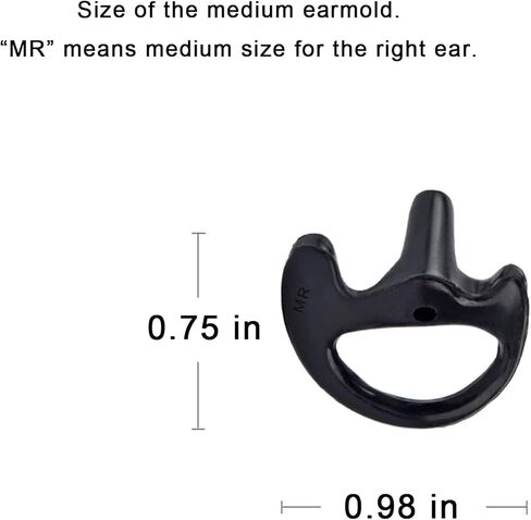 5 Pack Medium Size Earmold for Left Ear, Replacement Ear Mold Earplug Ear Insert for Motorola Kenwood Two Way Radio Surveillance Earpiece Headset Acoustic Coil Tube Audio Kits in Kuwait