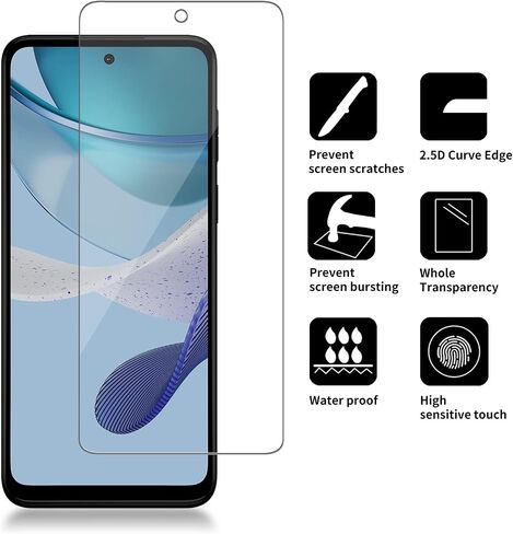 [4 حزمة الشاشة الزجاجية واقي متوافق مع Motorola Moto G 5G (2024) / XT2417 [9H صلابة] -HD شاشة الزجاج المقاوم ، مقاوم للخدش ، سهلة التثبيت [CASE WARKING] in Kuwait