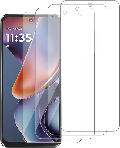 [4 حزمة الشاشة الزجاجية واقي متوافق مع Motorola Moto G 5G (2024) / XT2417 [9H صلابة] -HD شاشة الزجاج المقاوم ، مقاوم للخدش ، سهلة التثبيت [CASE WARKING] in Kuwait
