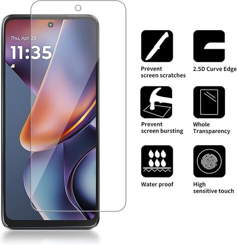 [4 حزمة الشاشة الزجاجية واقي متوافق مع Motorola Moto G 5G (2024) / XT2417 [9H صلابة] -HD شاشة الزجاج المقاوم ، مقاوم للخدش ، سهلة التثبيت [CASE WARKING] in Kuwait