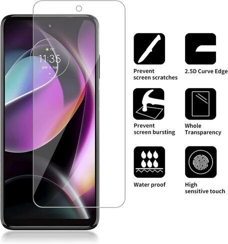 [4 حزمة الشاشة الزجاجية واقي متوافق مع Motorola Moto G 5G (2024) / XT2417 [9H صلابة] -HD شاشة الزجاج المقاوم ، مقاوم للخدش ، سهلة التثبيت [CASE WARKING] in Kuwait