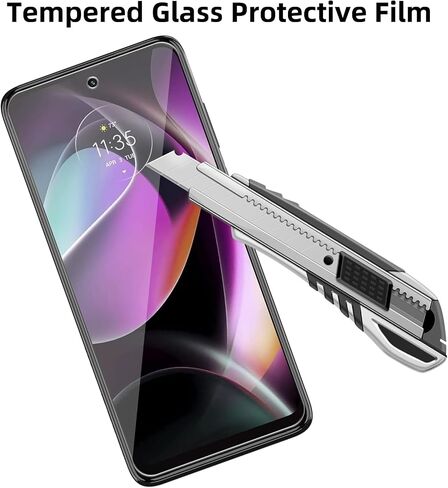 [4 حزمة الشاشة الزجاجية واقي متوافق مع Motorola Moto G 5G (2024) / XT2417 [9H صلابة] -HD شاشة الزجاج المقاوم ، مقاوم للخدش ، سهلة التثبيت [CASE WARKING] in Kuwait