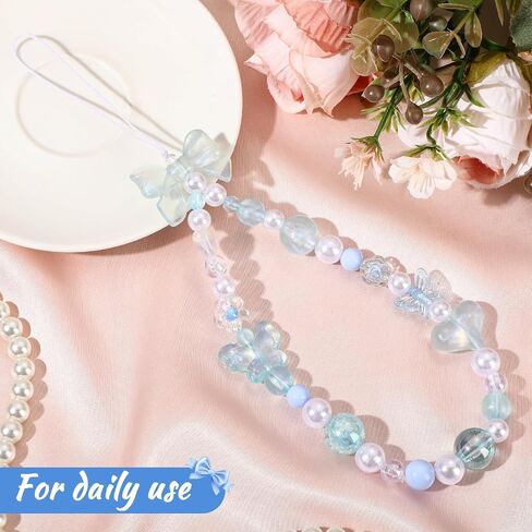 سحر الهاتف -1PC لامعة Cherry Charm Strap Universal Phone Lanyard Lrist Strap سلسلة الهاتف المزينة بسلسلة الهاتف المصنوعة يدويًا لحقيبة Women Case (Cherry Red Cherry A ، 1pc) in Kuwait