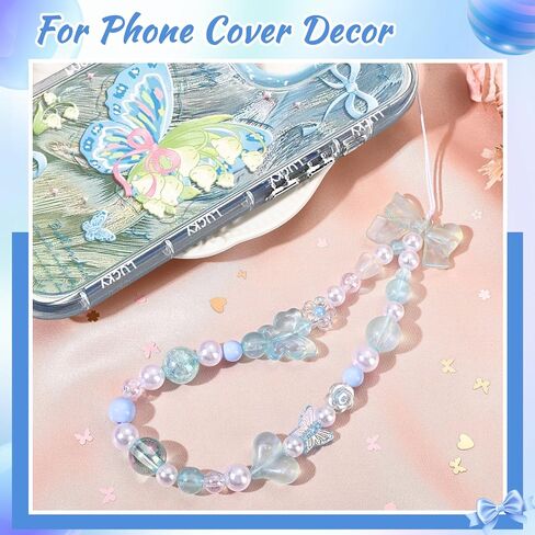 سحر الهاتف -1PC لامعة Cherry Charm Strap Universal Phone Lanyard Lrist Strap سلسلة الهاتف المزينة بسلسلة الهاتف المصنوعة يدويًا لحقيبة Women Case (Cherry Red Cherry A ، 1pc) in Kuwait